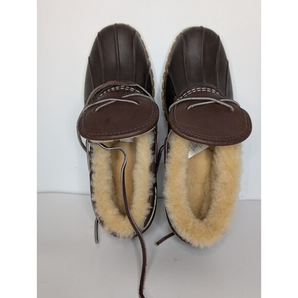 L.L.Bean Duck Boots Women's 7 N Shearling Lined Low Cut Slip-On Maine USA - Picture 10 of 14